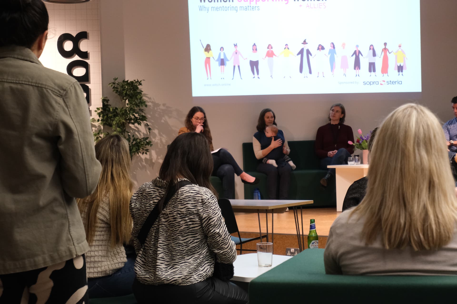 The Women Supporting Women panel at a WiTCH mentoring event